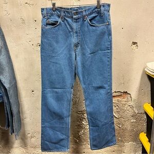 Levis Vintage 90s Orange Tab Blue Bootcut Jeans Retro 80s Cowboy Western 36x34